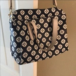Fossil Women’s Black and White Crossbody Purse